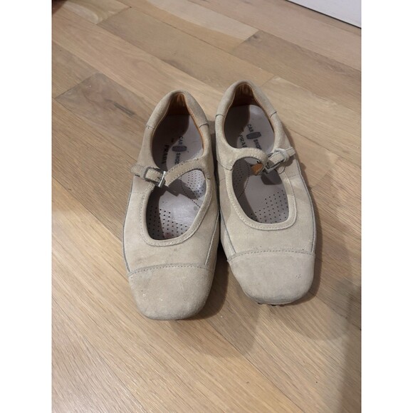 Prada Car Shoe Suede Mary Jane Beige Size 37 - Picture 3 of 12